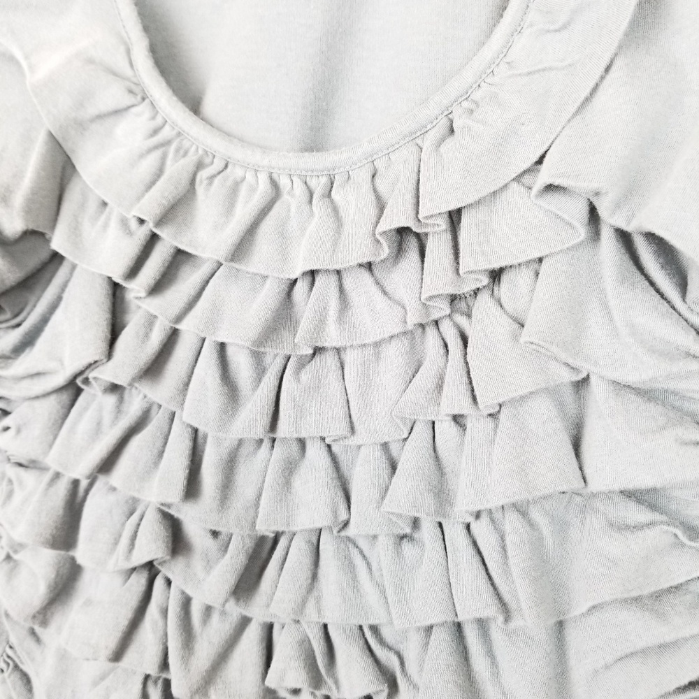 Anthropologie Blue Ruffled Blouse - Picture 4 of 8